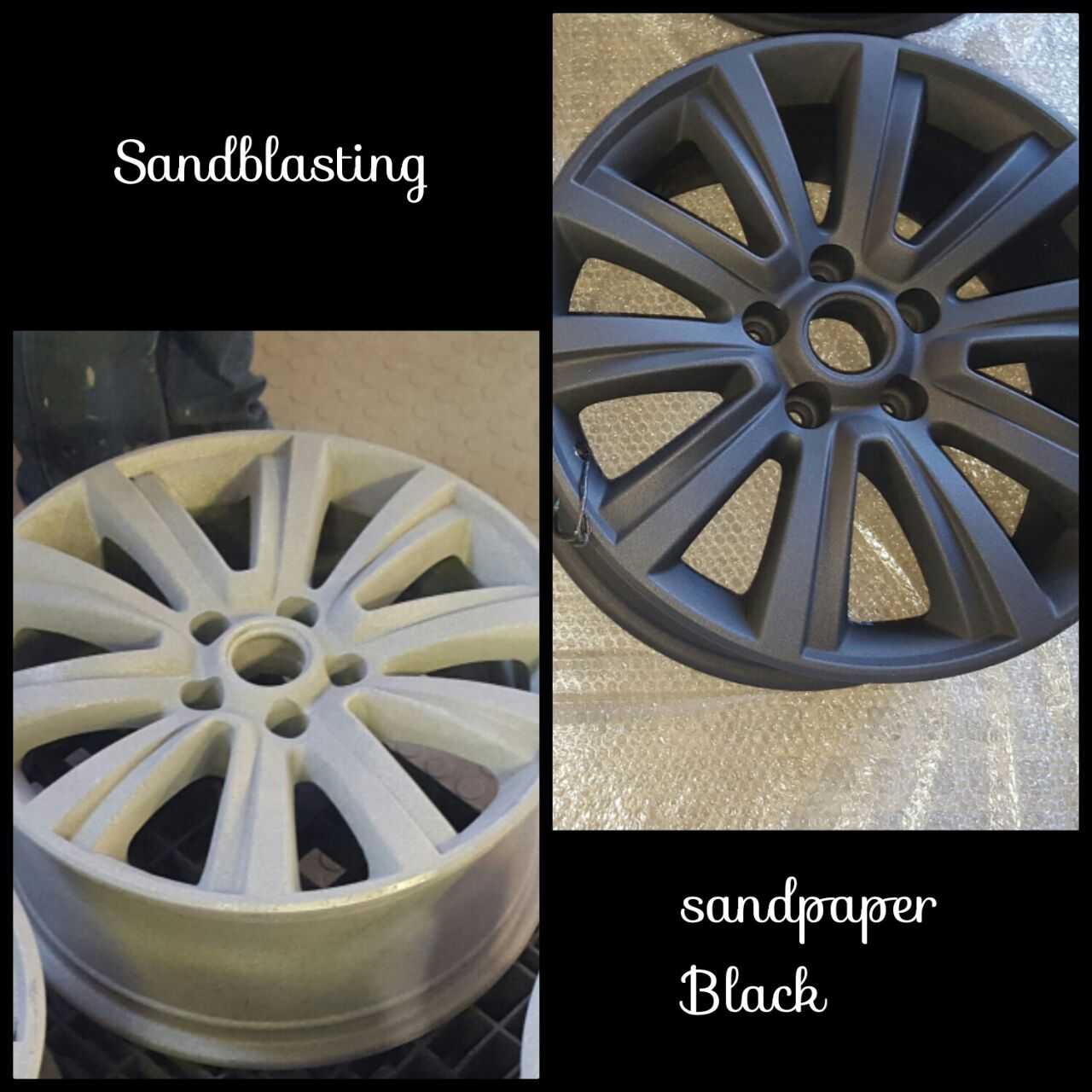 SANDPAPER BLACK SAND BLASTING